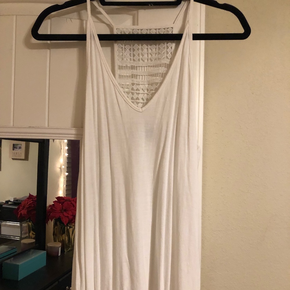 white tank top